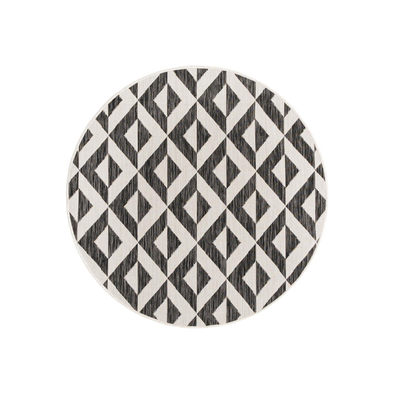 Tapis intérieur / extérieur Jill Zarin Napa, Rond 4 pi 1 po