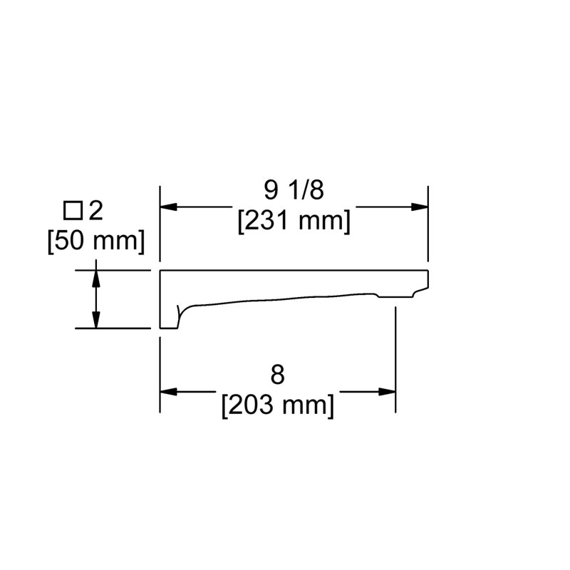Reflet Wall Mount Tub Spout, Brushed Nickel