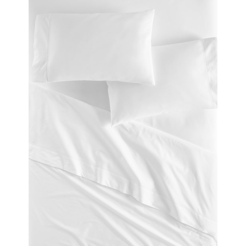 Virtuoso Sateen Pillowcases, Standard Pillowcase, White