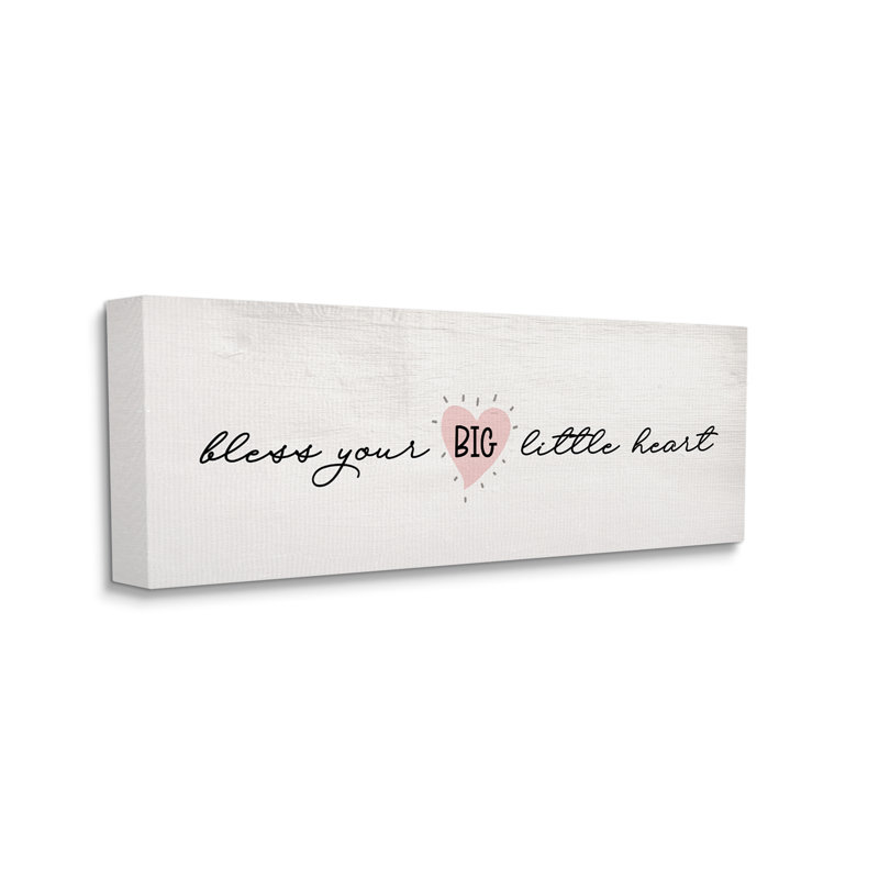 «Bless Your Big Little Heart», détail rose, Toile tendue, H 10 po x l 24 po