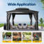 10 pi. L 13 pi. D Pavillon de jardin en aluminium-100057220