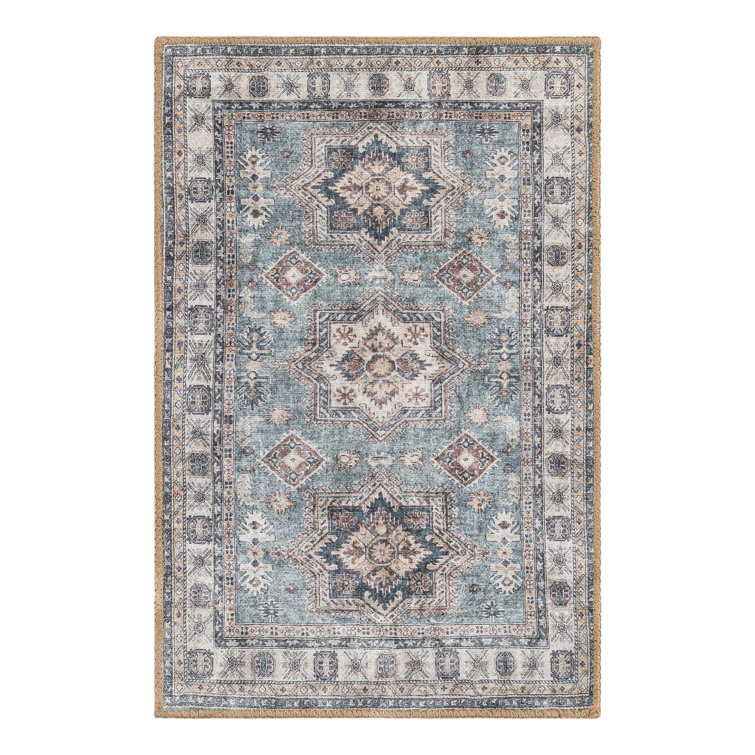 Marquavius Performance Chenille Floral Indoor Rug