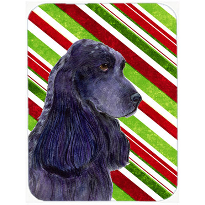 East Urban Home Cocker Spaniel Candy Cane Holiday Christmas Tempered Glass Cutting Board