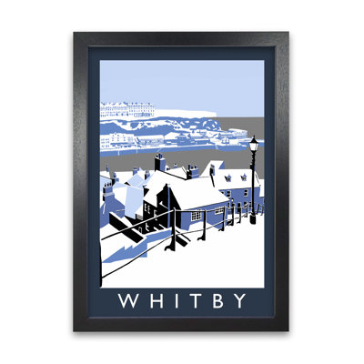 Whitby In Snow by Richard O'Neill - Single Picture Frame Print