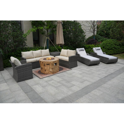 Almanza 8 - Person Patio Conversation Set with Cushions