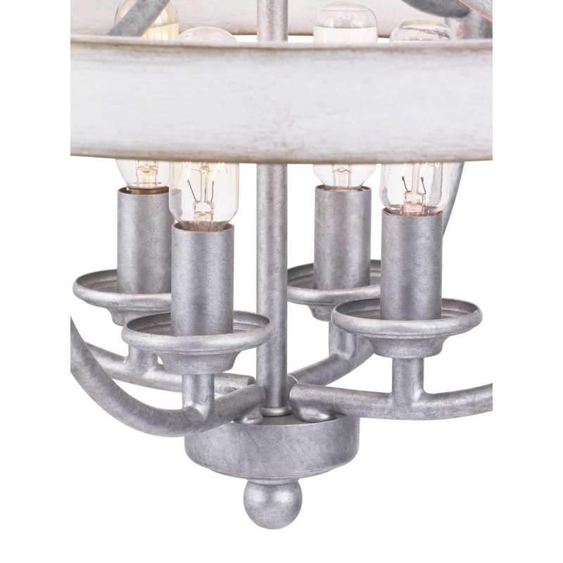 Eidanas Semi Flush Mount, Galvanize