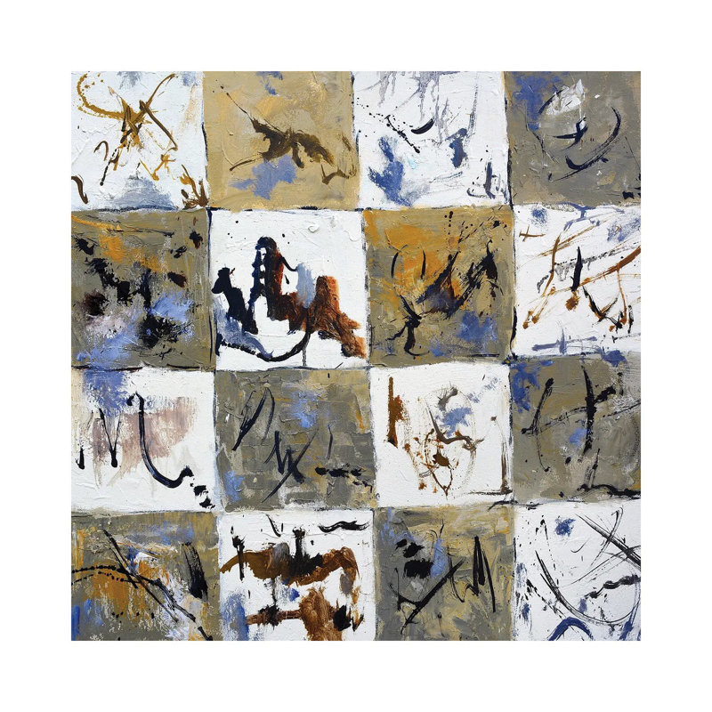 Primlitive Chess Game by Pol Ledent - Wrapped Canvas Gallery-Wrapped Canvas Giclée, 30.48 cm H x 30.48 cm W