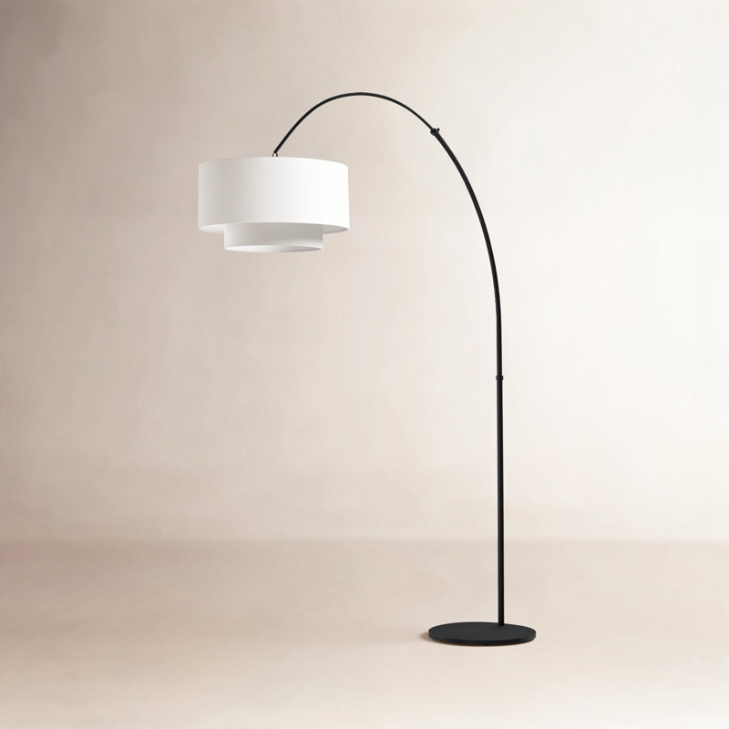 Lampe sur pied arquée 75 po Tanyel, Nuit noire