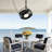 19.7" Outdoor Waterproof Caged Ceiling Fan with Light Kit and Remote Control