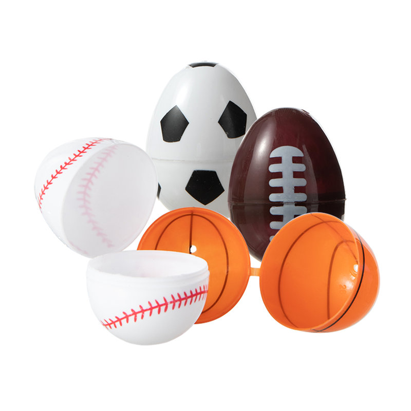48 œufs de sport remplissables en plastique de H 2,25 po 48PK, 12 de chaque