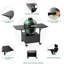 Table de barbecue extérieure en métal pour barbecue de style gros œuf, conception à double panneau pliant, supportant des grils de grande taille et similaires, matériau en fer robuste, outils de rangement spacieux, installation facile, eau mobile,