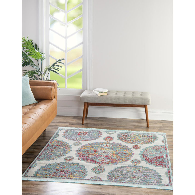 Tapis Haefner_Cream, Carré 5 pi 5 po