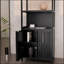 Armoire de rangement en bambou, armoire de salle de bain séparée avec 2 portes, organisateur d'armoire de plancher pour le salon, la cuisine