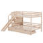Cadre de lit superposé élégant pour enfants avec marches de rangement, glissade de jeu et rangement pratique pour les tiroirs-133286902