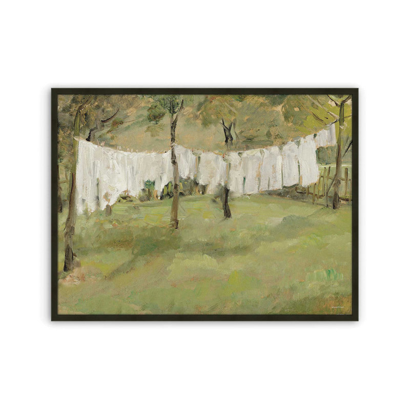 «Laundry Day I» sur toile par impression à lettres et doublée, H 24 po x l 36 po, Noir