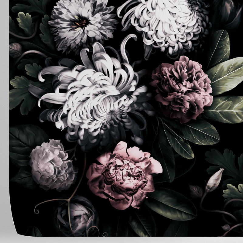 Cesia Dark Floral Wallpaper