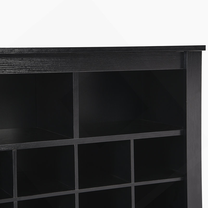 24 Shoe Cubby Console, Modern Shoe Cabinet With Curved Base, Versatile Sideboard With High-Quality For Hallway, Bedroom, Living Room