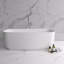 67''L x 31''W Freestanding Rectangle Soaking Acrylic Bathtub with Chrome Drain and Overflow