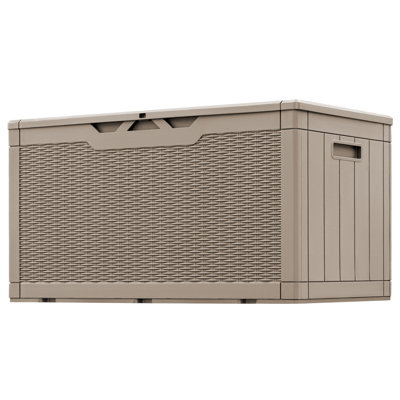 Furmax 100 Gallon Plastic Lockable Deck Box in Black