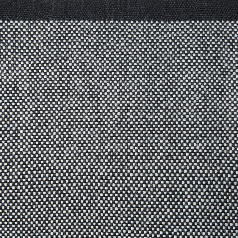 Black and Ivory Recycled Material Outdoor Pillow