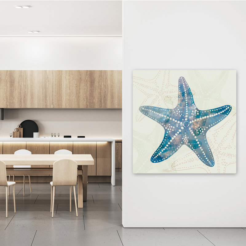 Étoile de mer blanche, art côtier, H 48 po x l 48 po