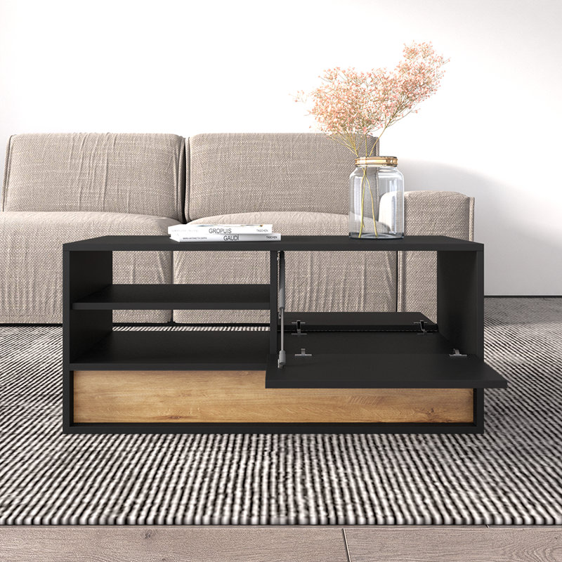 Table basse noire 39,4 "Vision, Noir