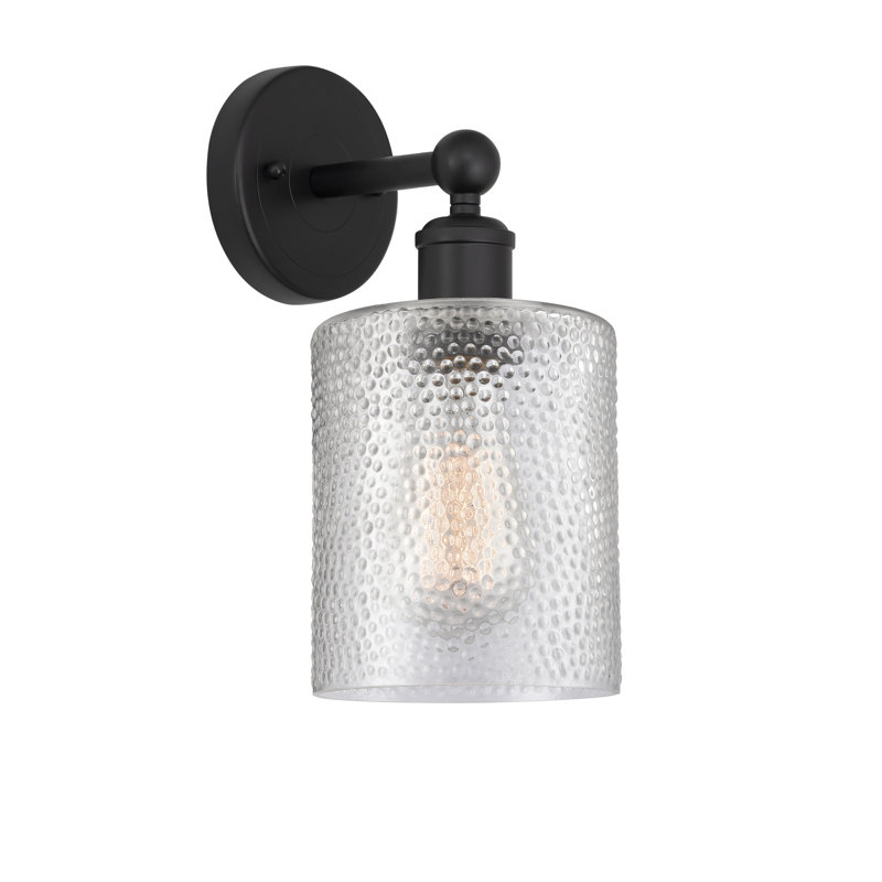 Chilchinbito Armed Sconce, Matte Black, Clear