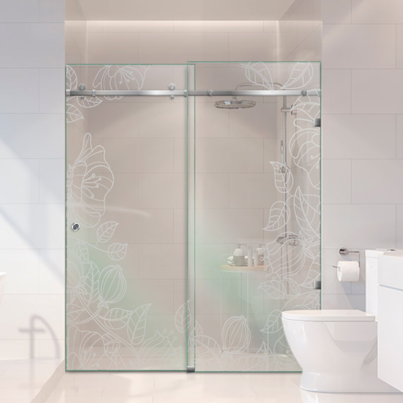 Portes de douche en verre de 56 po x H 80 po, Gauche, Non privé