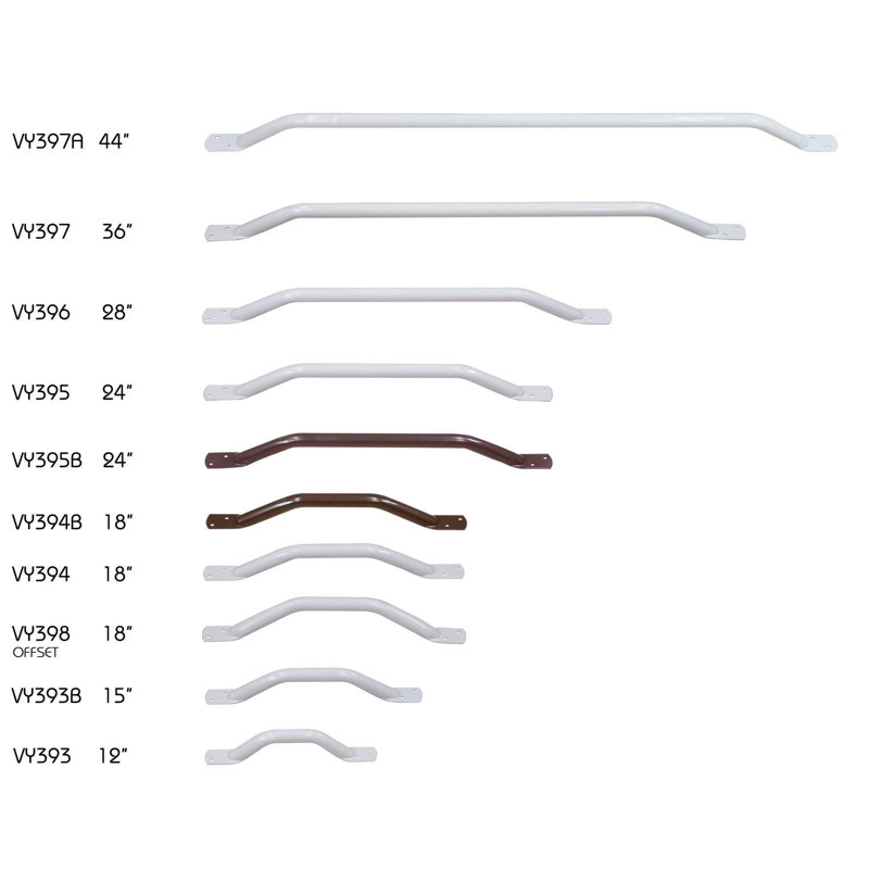 Solo Easigrip Steel Grab Bar White 700mm, White, 90cm H x 90cm L