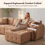3 Seater Fabric Corner Sectional-128842349