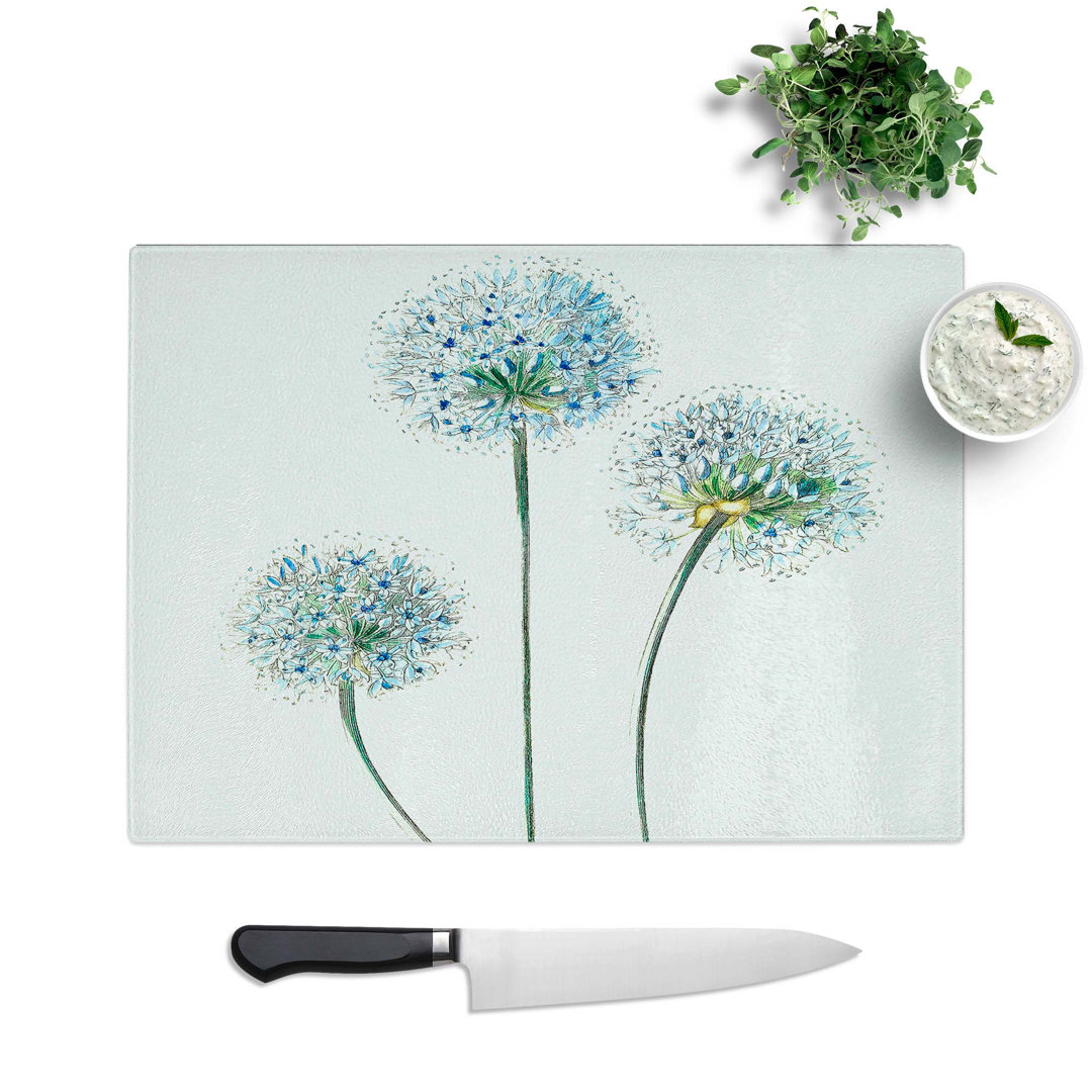Tempered Glass Dandelion Flowers Chopping Board