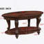 Table basse ovale en bois 42 pouces-784089857-784089856