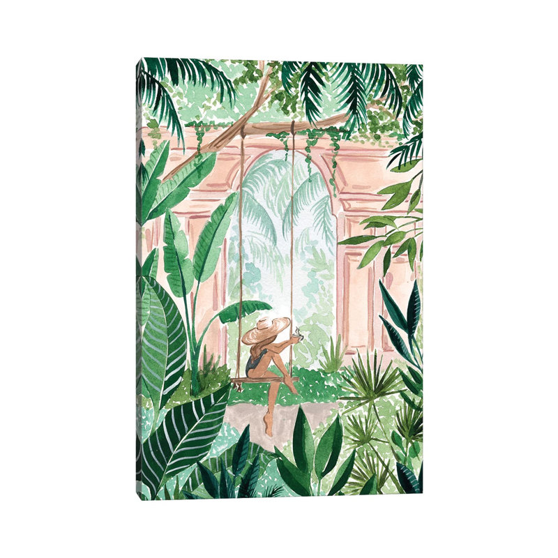 Swinging In The Jungle by Sabina Fenn - Wrapped Canvas Print, 66.04 cm H x 45.72 cm W x 3.175 cm D
