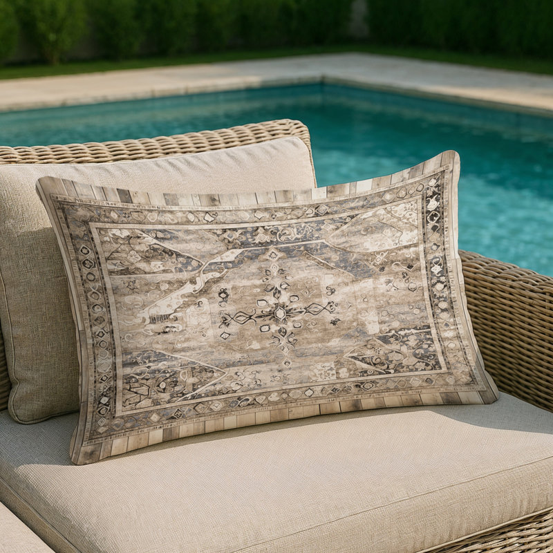 Antique Aura Indoor And Outdoor Throw Pillow, Rectangle 18"H x 25"W