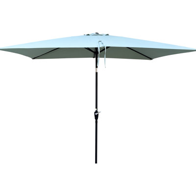 Parasol d'extérieur 6 pi x 9 pi, auvent avec manivelle et bouton-poussoir inclinable pour profiter de la cour arrière Parasol 9 pi x 6 pi pour l'extérieur