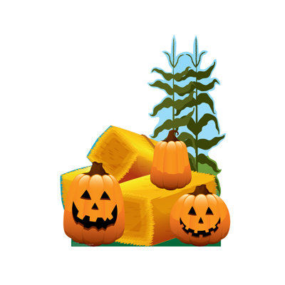 Accroche en carton citrouille patch