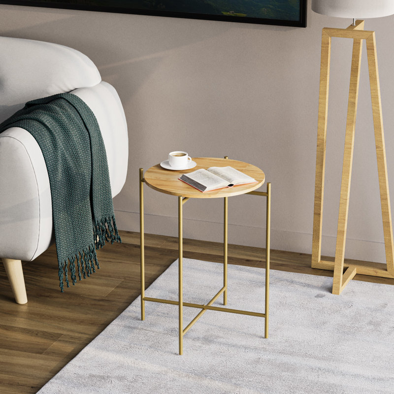 Glorias End Table, Gold