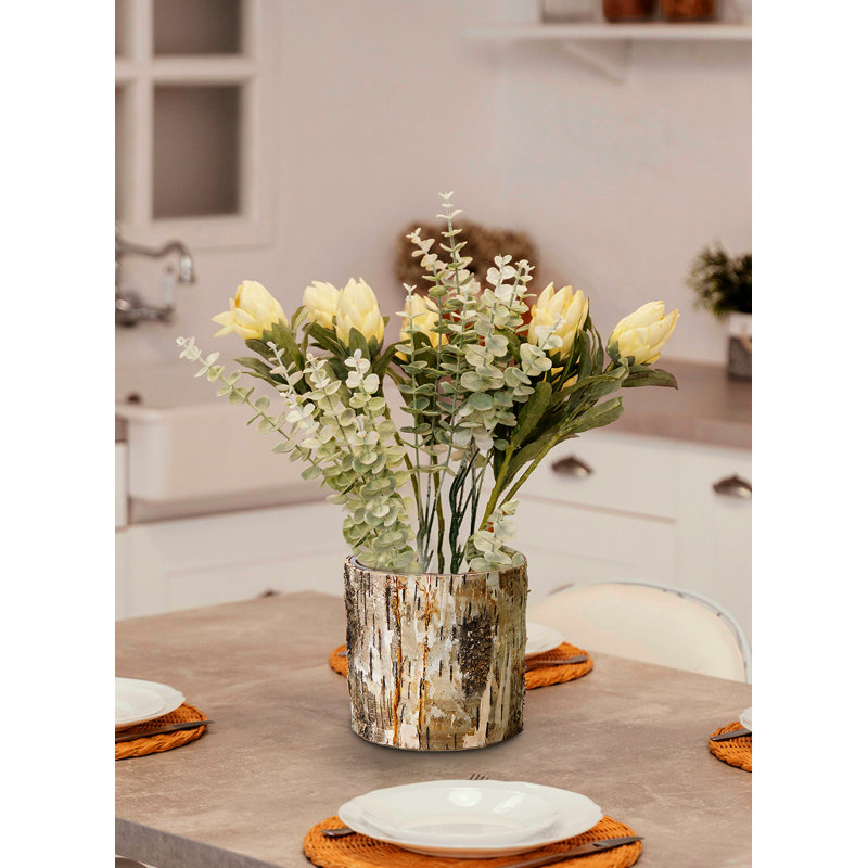Vase de table en bois brun Burbage