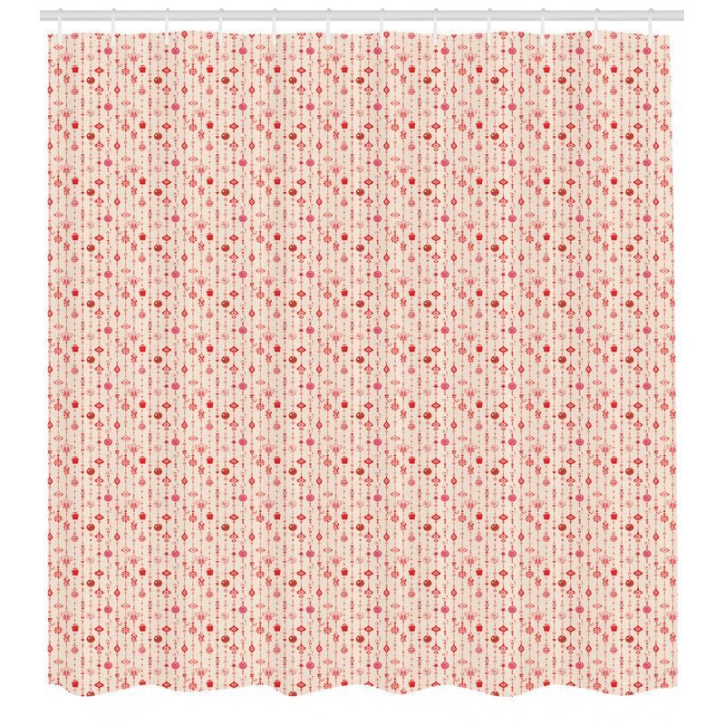 Ensemble de rideau de douche + crochets, H 69 po x l 105 po