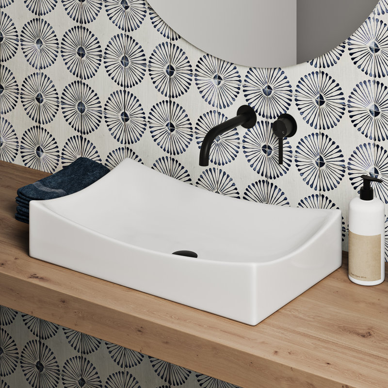 Lavabo de salle de bain vasque rectangulaire 25,5 po Marseille