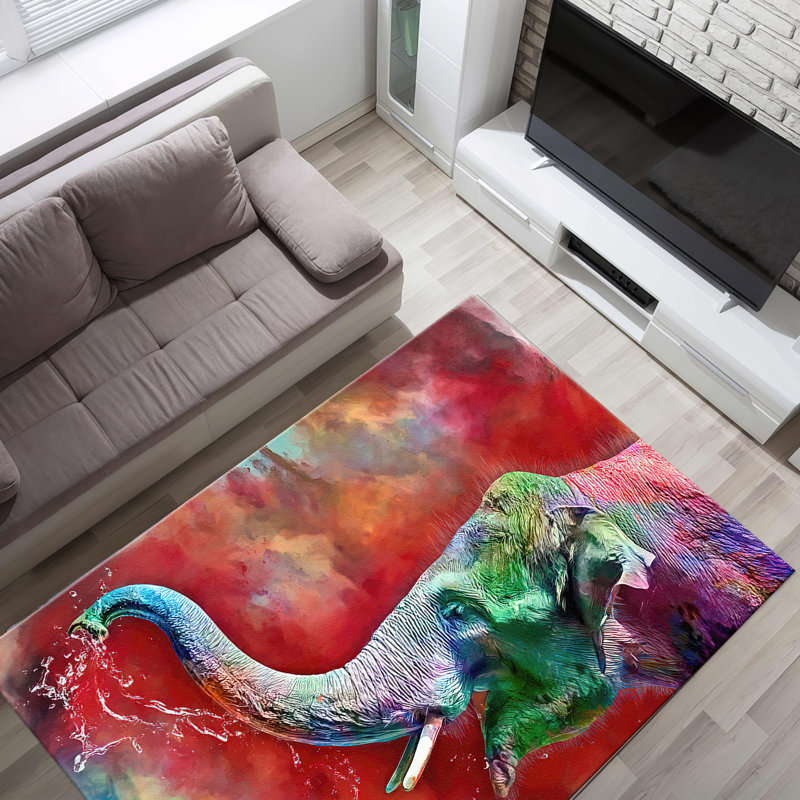 Un motif exquis avec un velours doux rehausse n'importe quelle pièce avec son thème de paysage naturel unique sur un tapis imprimé