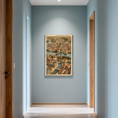 Vue aérienne de paysages urbains et de paysages pittoresques de Prague