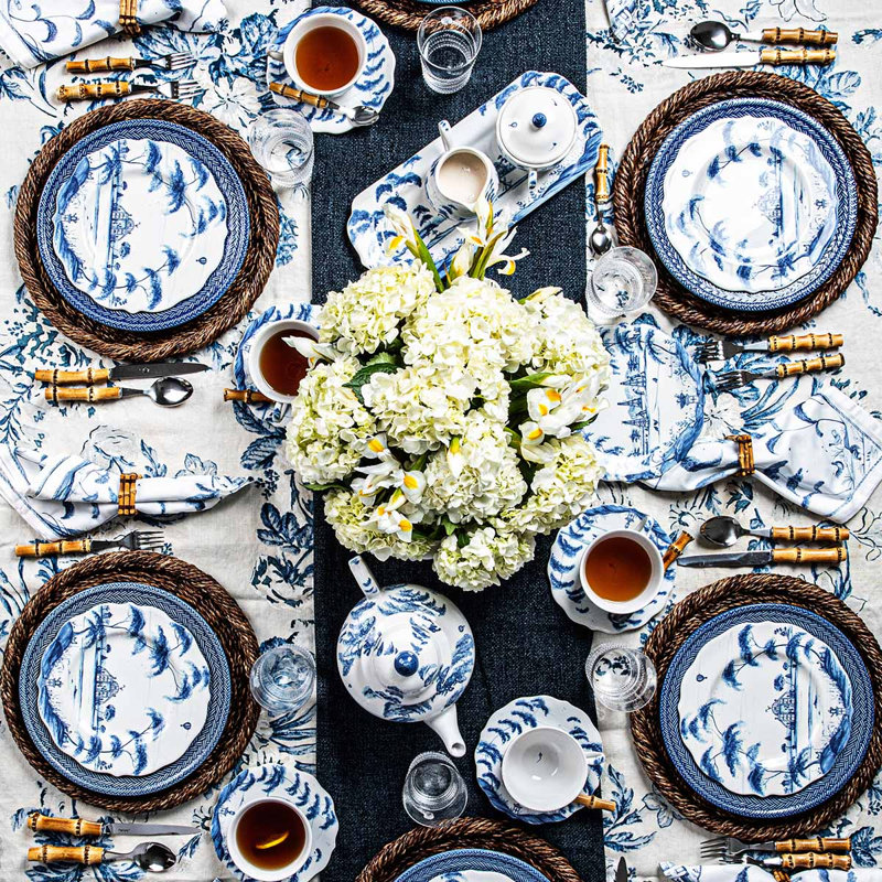 Country Estate Cake Stand, Delft Blue/White