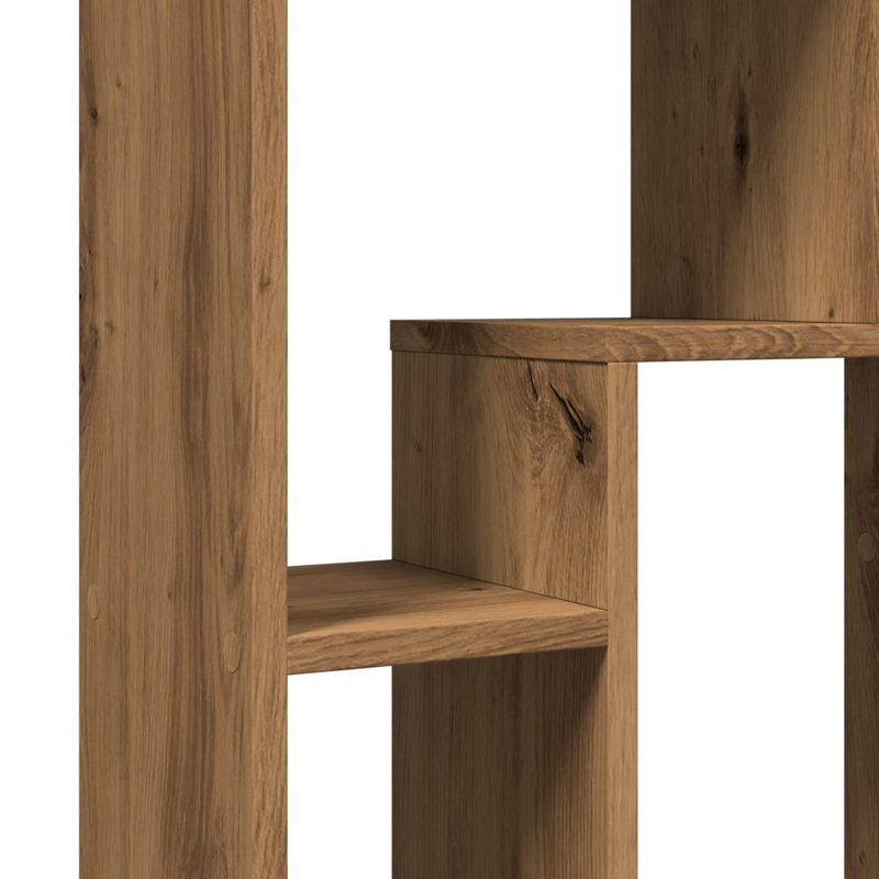 90cm H x 63cm W Geometric Bookcase, Artisan/oak
