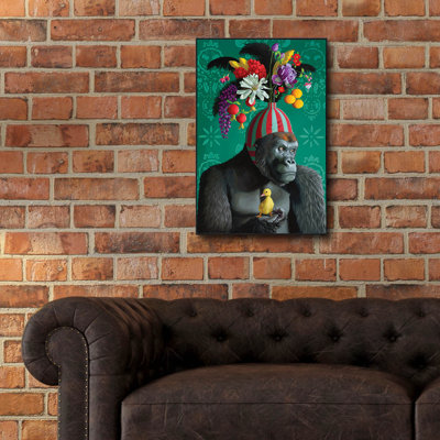  «Peanut and the Duck» par Heather Gauthier, art mural en verre acrylique, 16 po x 24 po
