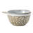 Stoneware Measuring Cups With Wax Relief Pattern, White, Set Of 4