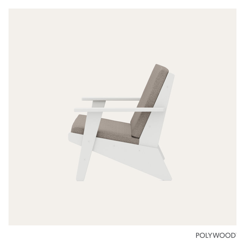 Causeuse POLYWOOD x Sol 72, Revolution® tweed patiné, Blanc