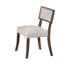 Chaise de salle à manger 2Pc de style contemporain avec siège et dossier rembourrés en noyer foncé et gris clair