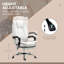 Fauteuil de massage inclinable à hauteur réglable avec repose-pieds, blanc