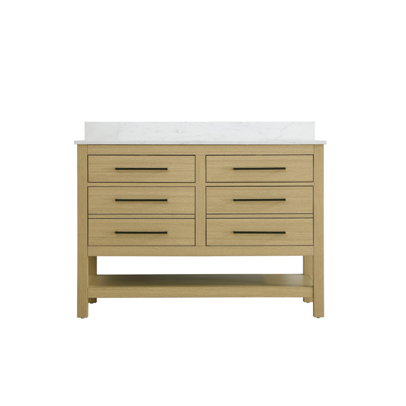 48 inch Single Bathroom Vanity_Modern_VF60548-BS, Honey Brown